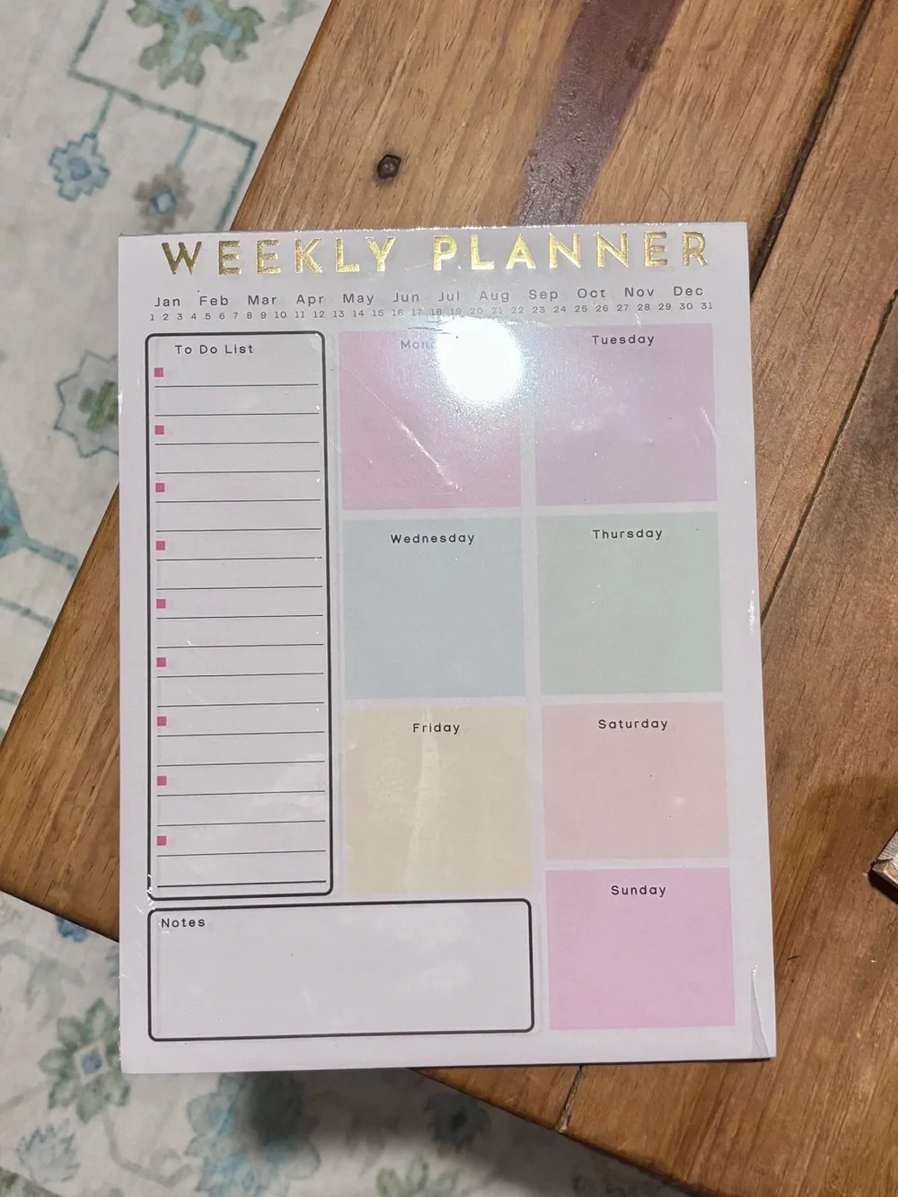 NWT Minimalist Weekly Planner